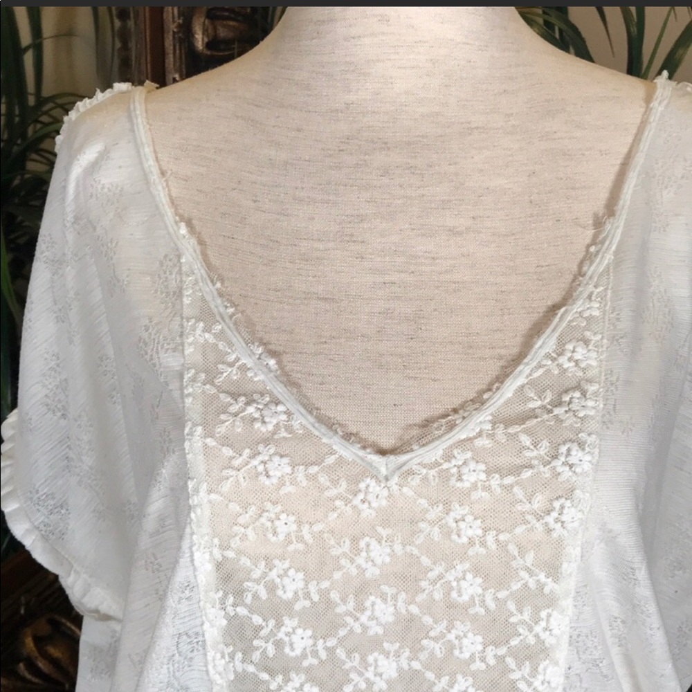 Free People Boho Lace Front Top - Picture 6 of 11